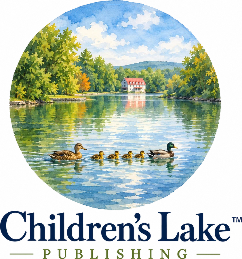 Children's Lake Publishing™ logo: a family of ducks on a quiet lake